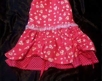 Large Sweet Heart Dog Dress