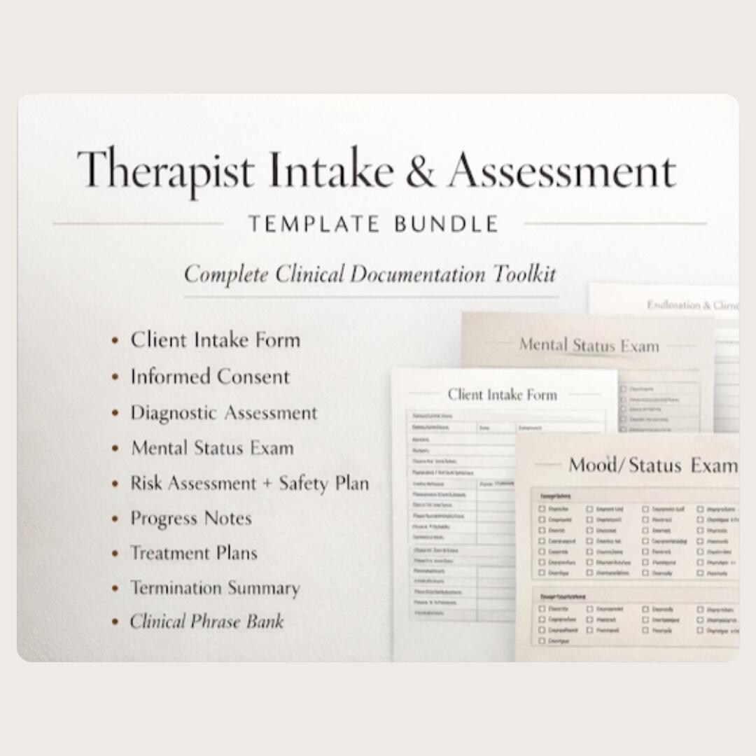 Editable Therapy Template Bundle – Clinician Resources, Mental Health ...