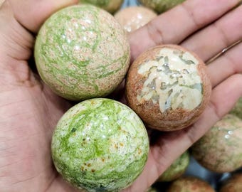 1kg Unakite Sphere Stone  – Natural Crystal Ball - Healing Stone