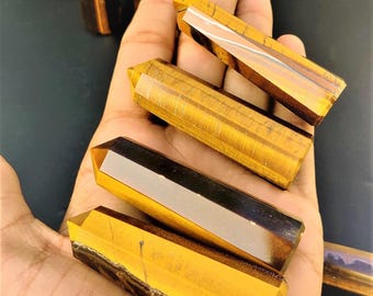 10pcs Tiger Eye Obelisk Points Crystal Tower: White Reiki Chakra Stone, Home Decor