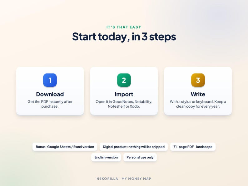 Digital Budget Planner with Excel Spreadsheet | Debt, Savings & Net Worth Tracker | GoodNotes imagen 8