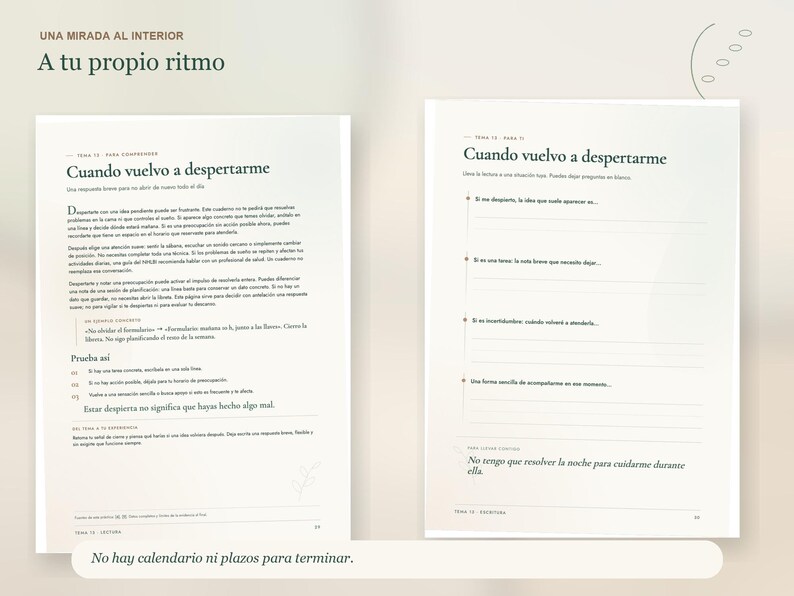 Mental Load Journal in Spanish | When My Mind Won't Stop | Guided Self-Care Journal | Printable and Digital PDF image 4