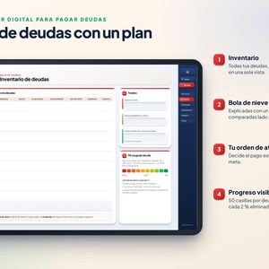 Debt Relief Planner in Spanish | Snowball and Avalanche | GoodNotes Digital Tracker image 3