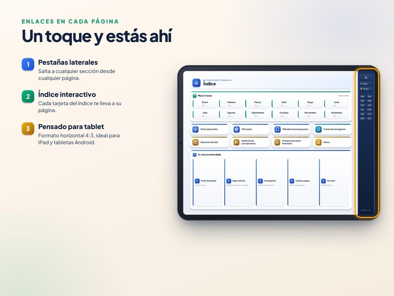 Maandelijkse budgetplanner in het Spaans | Overzicht van uitgaven en betalingen | Digitale GoodNotes zonder datum afbeelding 5