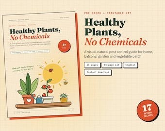 Poradnik naturalnego zwalczania szkodników w formacie PDF | Zdrowe rośliny bez chemikaliów | Środki na szkodniki roślin doniczkowych i ogrodowych | Zestaw do pielęgnacji roślin do druku