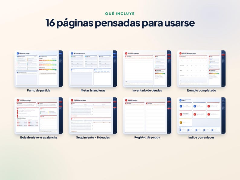 Debt Relief Planner in Spanish | Snowball and Avalanche | GoodNotes Digital Tracker image 2