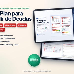 Debt Relief Planner in Spanish | Snowball and Avalanche | GoodNotes Digital Tracker image 1