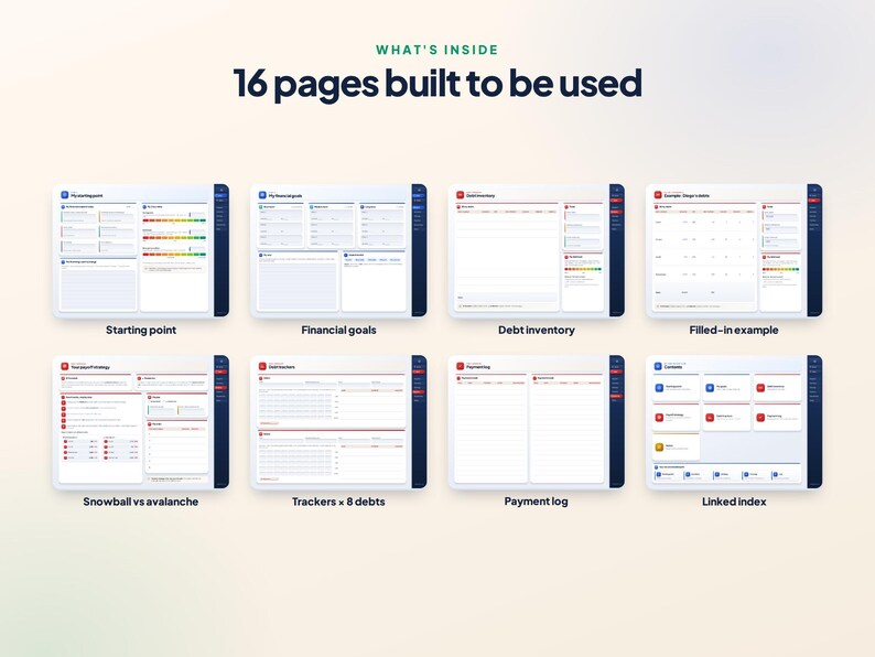 Debt Payoff Planner for GoodNotes | Snowball and Avalanche Method | Digital Debt Tracker imagen 2