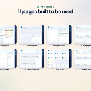 Digital Savings Planner for GoodNotes | Emergency Fund, Savings Goals and 52 Week Challenge image 2