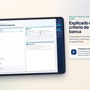 Planificateur d'épargne numérique en espagnol | Fonds d'urgence, objectifs et défi de 52 semaines | GoodNotes image 6