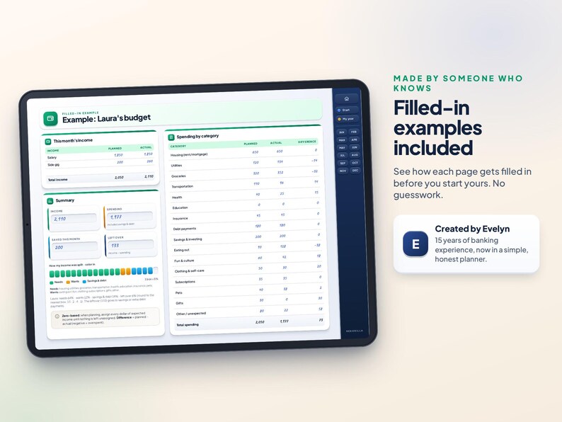 Monthly Budget Planner for GoodNotes | Expense and Bill Tracker | Undated Digital Finance Planner image 6