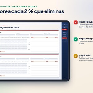 Debt Relief Planner in Spanish | Snowball and Avalanche | GoodNotes Digital Tracker image 4