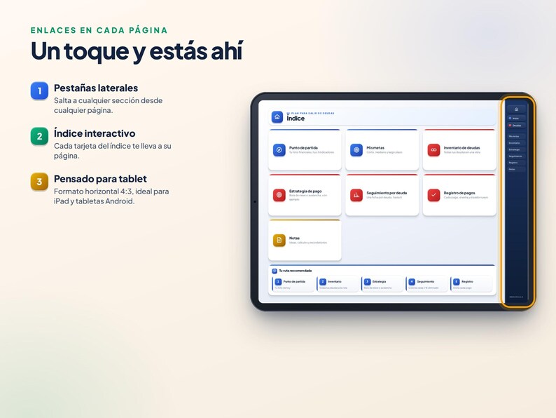 Debt Relief Planner in Spanish | Snowball and Avalanche | GoodNotes Digital Tracker image 5