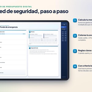 Maandelijkse budgetplanner in het Spaans | Overzicht van uitgaven en betalingen | Digitale GoodNotes zonder datum afbeelding 4