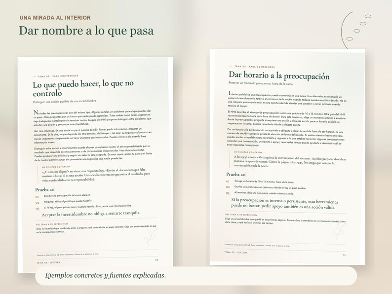 Mental Load Journal in Spanish | When My Mind Won't Stop | Guided Self-Care Journal | Printable and Digital PDF image 3
