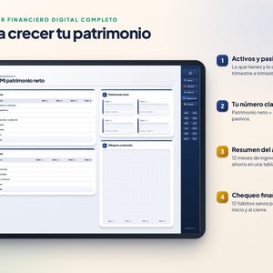 Digitaler Finanzplaner auf Spanisch mit Excel | Budget, Schulden, Sparen und Vermögen | GoodNotes Bild 5