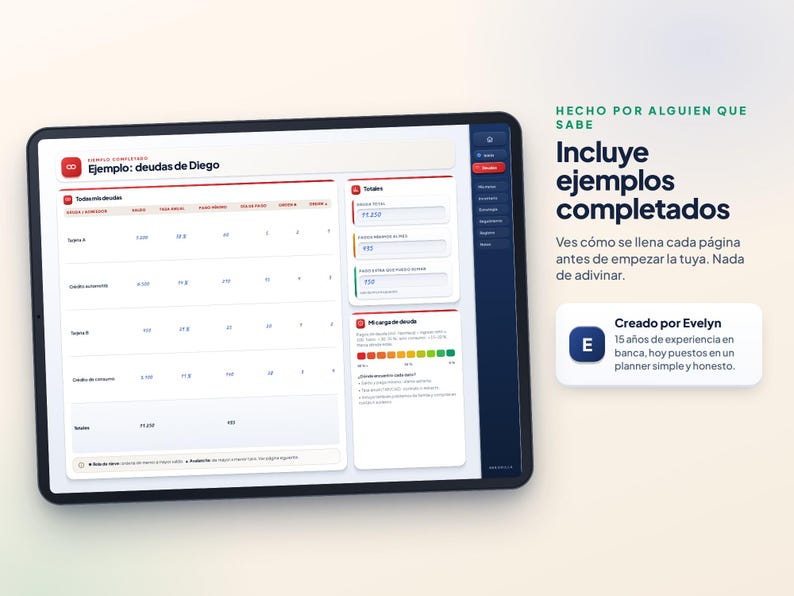 Debt Relief Planner in Spanish | Snowball and Avalanche | GoodNotes Digital Tracker image 6