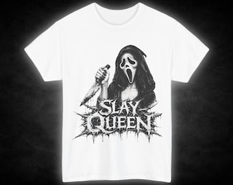 Slay Queen graphic tee | Horror Ghost Mask shirt