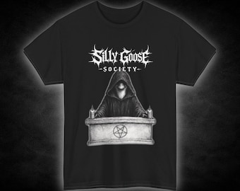 Silly Goose Society Cult Leader illustration T-Shirt | gothic design