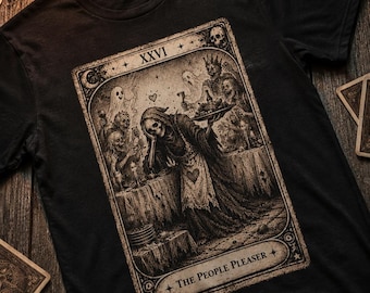 Tarot Card The People Pleaser T-Shirt | Gothic Tarot Illustration Tee