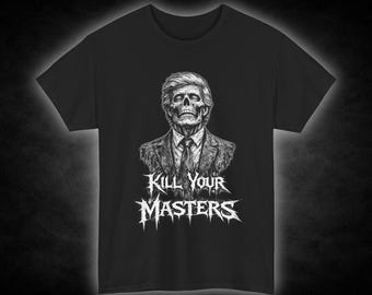 Kill Your Masters Illustration Tee | Zombie Politician graphic shirt