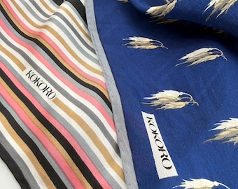 Vintage Kokoro 100% Silk Scarf, Made in Japan, Choose design