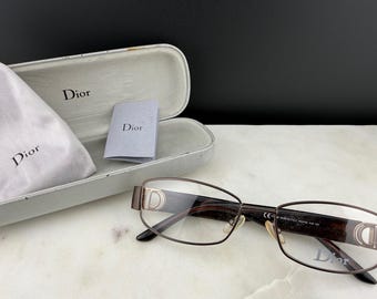 Vintage Christian Dior Eyeglasses Frames w/ Case & Dust Cloth