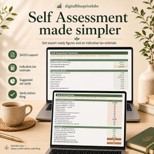 Etsy Seller Bookkeeping Spreadsheet UK | Sales, Expense & Tax Tracker | Etsy CSV Import | Small Business Excel image 6