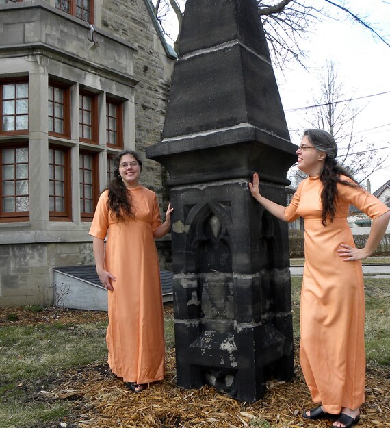 Tangerine Empire Waist Gown