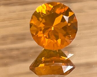 Faceted Oregon Fire Opal 3 Carat Sterling Silver Setting (10mm)