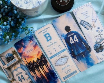 Off Campus Hockey Romance Bookmarks | Garrett Graham, Briar U Reader Gift