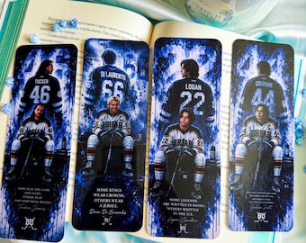 Briar U Hockey Romance Bookmarks | Logan, Graham, Dean, Tucker Inspired (Set)