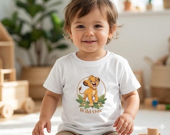 Cute Lion Cub Wild One Infant Tee | Safari Baby Shirt, Jungle Birthday
