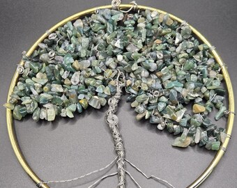 Moosachat Baum des Lebens - Josiah Tree als Wand- oder Fensterbehang