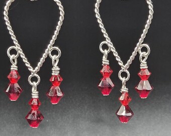 Love and Hearts Ohrringe im Chandelier-Stil.