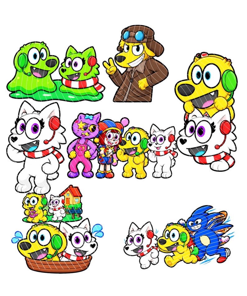 Tyler Cartoon Characters Tyler and Snowi PNG Bundle, Smiling Friends PNG, Cute Cartoon Character ...