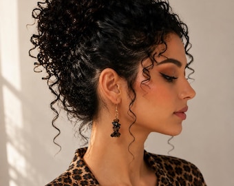 Natürliche Tigerauge Chip Stein baumeln Ohrringe | Boho Edelstein Schmuck