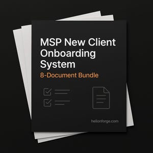 MSP New Client Onboarding System | 8-Document Bundle for Managed Service Providers