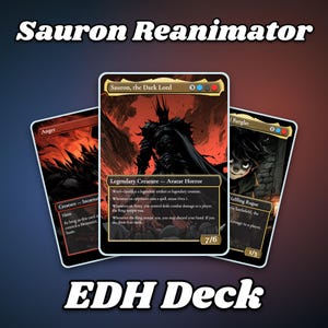 Sauron-Proxy-Deck | 100-Karten-EDH-Commander-Deck mit Wiederbelebungsstrategie