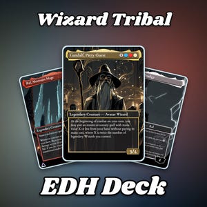 Deck proxy tribal Gandalf Magicien | 105 cartes MTG Commander EDH