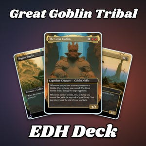 Goblin EDH-deck, 100-kaarten tellende zwart-rode proxy Commander-set