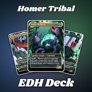Deck de Comandante Caranguejo, 108 cartas, Proxy de Homer para Landfall EDH
