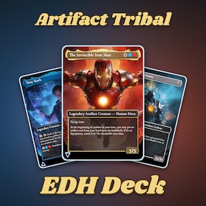 Tony Stark Iron Man Artifact Tribal Proxy Deck Bracket 3  100 Cards + Tokens | Full Commander EDH Deck