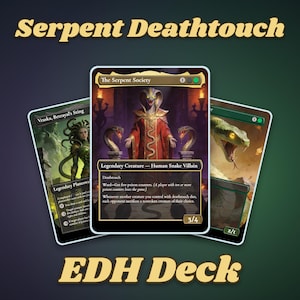 Commander Deck Proxy: Serpent Society Deathtouch Tribal EDH with 100 Cards
