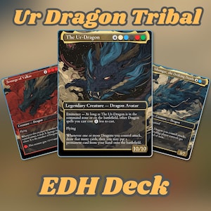 Ur Dragon Tribal Proxy Deck | 100 Cards with Tokens for Commander EDH