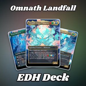 Mtg Commander Proxy Omnath Landfall Deck, 100 Cards + Tokens | EDH Strategy