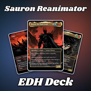 Sauron Grixis Reanimator Proxy Deck | 100 Card EDH Commander with Reanimation Strategy