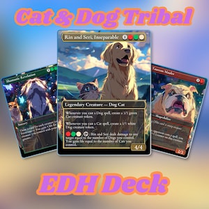 Katzen- und Hunde-Stammes-Proxy-Deck (Bracket 3) | 100 Karten für EDH Commander