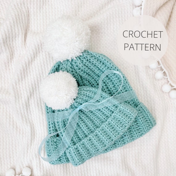 Crochet Pattern - Spring Beanie - 8 Sizes, Perfect for Mommy and Me Beanies - Easy, Beginner Pattern - PDF Instant Download - Noelebelle DIY