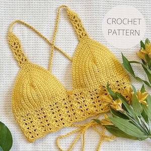 Crochet Pattern Cotton Halter Sun Top and Shorts Beach Festival Boho Pool  Party Swimsuit Bikini Bra PDF Vintage Sizes XS to XXXL 28-52 Ins 